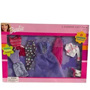 Barbie Vintage 6 Fashion Outfit Gift Pack Evening Gown Top Skirt Dresses NEW